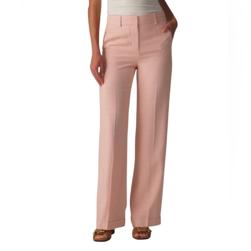 J. Crew Alexander wide-leg trousers pants in luster canvas NWT 6P Pale Petal